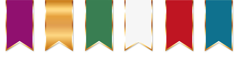 set of vector desigl element bookmark banners - obrazy, fototapety, plakaty
