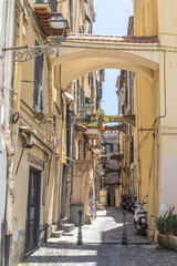 beautiful ancient streets in the historic center of Sanremo