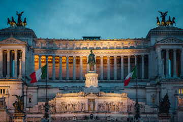 The Piazza Venezia in the evening (Rome, Italy)