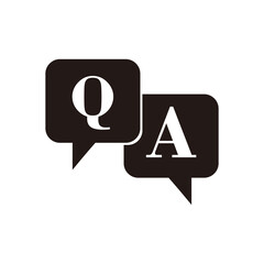 Question answer icon. Q and A sign symbol