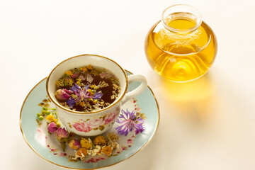 herbal tea made from various flowers