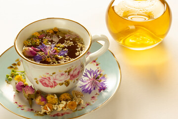herbal tea made from various flowers