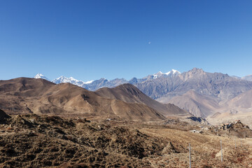 Fototapeta na wymiar View of the village of Jharkot. Mustang District, Nepal
