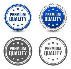 Premium quality badge set with a different type of design style isolated on white background. 
