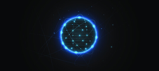 this is metaverse and futuristic technology and Augmented reality , Virtual reality and earth ,text metaverse