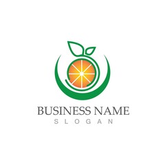 Orange logo design Vector icon illustration
