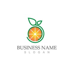 Orange logo design Vector icon illustration