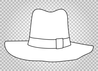 Hat. Vector outline hand-drawn doodle illustration.