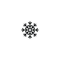 snowflake soft black icon , christmas icon , isolated white background 