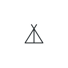 tend line icon, outline vector sign, pixel perfect icon