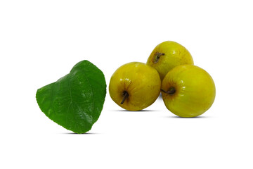 Fresh juicy jujube isolated on white background