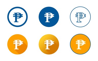Philippine Peso Symbol Icon Set