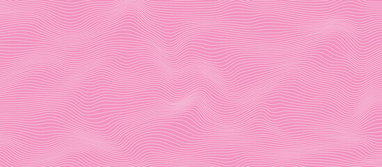 background with abstract pink colored vector wave lines pattern