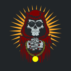 Skull worshipper monk