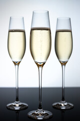 A glasses of champagne ready for a toast. 