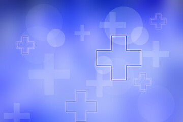 2d illustration medical health care symbols futuristic background
