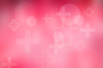 2d illustration medical health care symbols futuristic background
