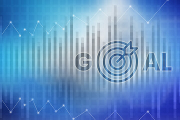 2d illustration futuristic business background pattern graph concept
