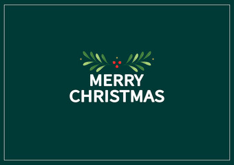 Merry Christmas wallpaper. free space for text. Holly leaf frame.  Christmas frame wallpaper.