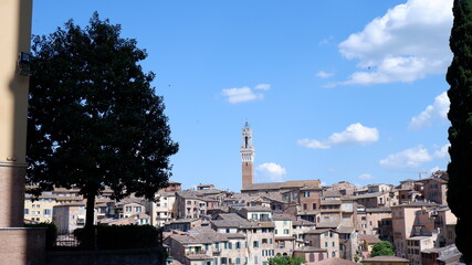 Piazza del Campo in Siena, Italy. Tuscany in summer