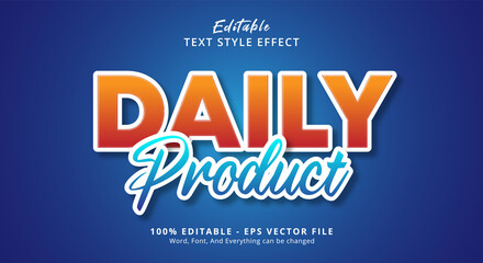 Daily Product Editable Text Effect