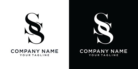 S or SS initial letter logo design vector. - obrazy, fototapety, plakaty