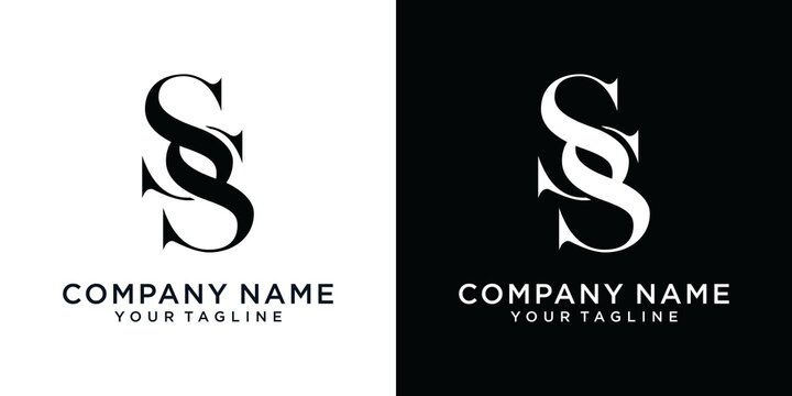 S or SS initial letter logo design vector.