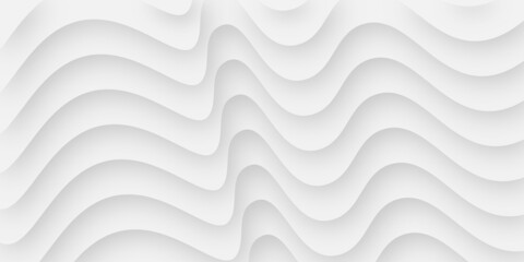 abstract wavy pattern 3d papercut white background vector illustration. Abstract geometric line white color background vector illustration.