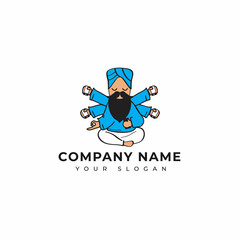 Social media guru logo design vector template - obrazy, fototapety, plakaty