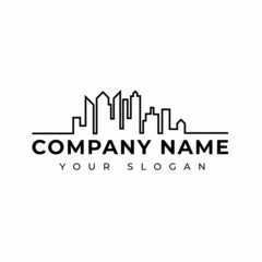 Real estate logo design vector template