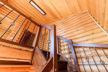 Obraz premium Russia, Moscow- May 06, 2020: interior room apartment modern bright cozy atmosphere. general cleaning, home decoration, preparation of house for sale. wooden country house