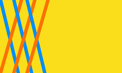 yellow background with crossed stripes on the sides