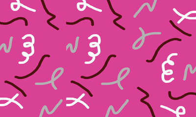 pink background with wavy line abstract collection