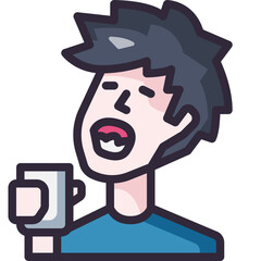 mouthwash line icon