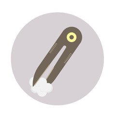 Modern tweezers icon on white background. logo concept  from Dentist collection. Suitable for use on web apps, mobile apps and print media.