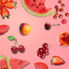 Fresh ripe different fruits. Food concept.