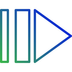 Vector arrow gradient icon, sign and symbol 64x64 Pixel, white background