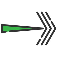 Obraz premium Vector arrow filled line icon, sign and symbol 64x64 Pixel, white background