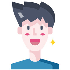 handsome flat icon