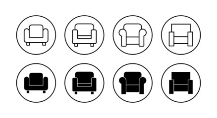 Sofa icons set. sofa sign and symbol. furniture icon