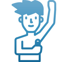 roll on gradient icon