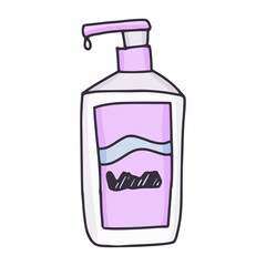 moisturizer in a spa bottle. sketch doodle picture