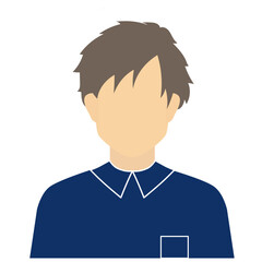 紺色の服を着た男性