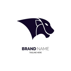 tiger logo design template silhouette for brand or company and other