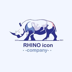 Obraz premium Rhino icon graphic vector