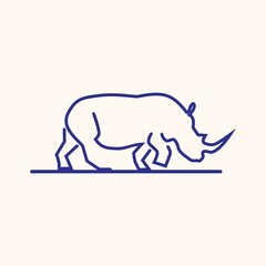 Rhino icon graphic vector