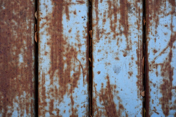 rusty dirty metal blue background