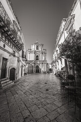 Obraz premium Church of San Michele Arcangelo and Mormino Penna Street, Scicli City Centre, Ragusa, Sicily, Italy, Europe, World Heritage Site