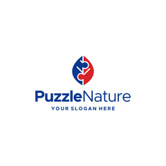 Modern flat colorful PUZZLE CARE logo design