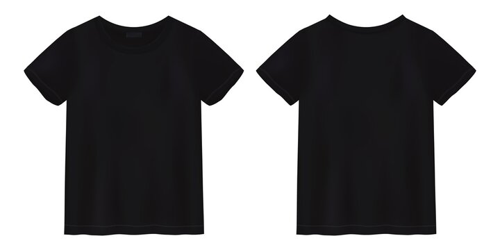 Unisex black t shirt mock up. T-shirt design template.